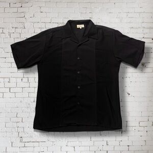 SMASH Black Short-Sleeve Button Down Shirt Men’s Size M
